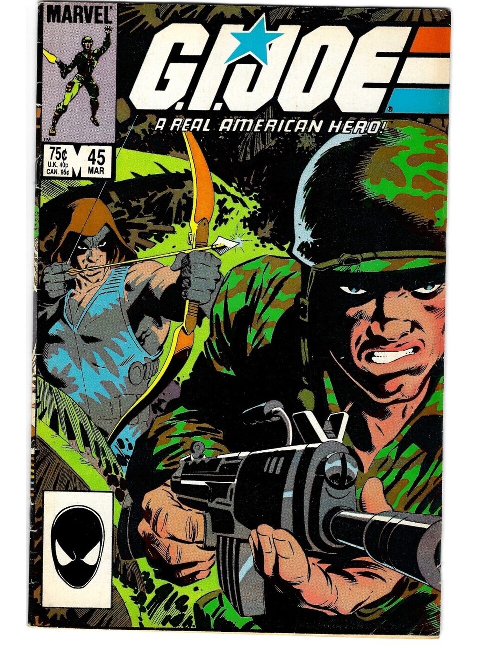 G.I. Joe, A Real American Hero #45 Vol. 1 1986 Marvel Comics Alpine, Quick-Kick